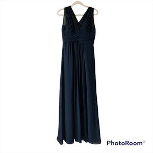 Bill Levkoff‎ Navy Blue Bridesmaid Wedding Dress Evening Gown Size 4